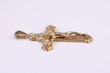 Chunky 45 mm Long Gold Crucifix, Made from Solid Yellow Gold, British Hallmarked