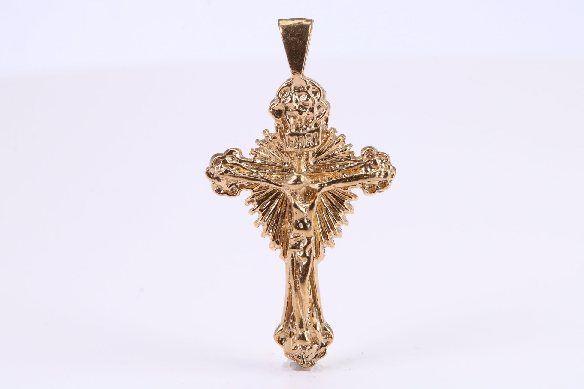 Chunky 42 mm Long Gold Crucifix, Made from Solid Yellow Gold, British Hallmarked