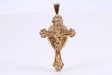 Chunky 42 mm Long Gold Crucifix, Made from Solid Yellow Gold, British Hallmarked