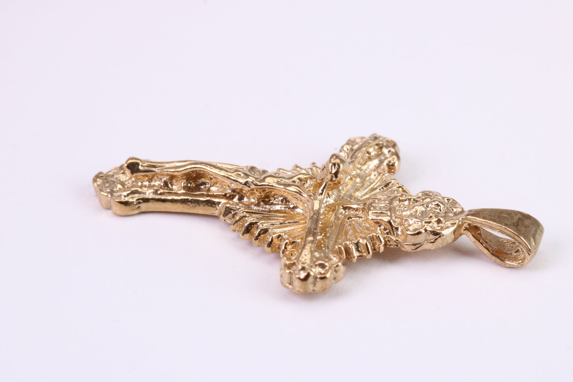 Chunky 42 mm Long Gold Crucifix, Made from Solid Yellow Gold, British Hallmarked