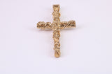 45 mm Long Gold Cross, Made from Solid Yellow Gold, British Hallmarked