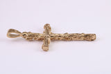 45 mm Long Gold Cross, Made from Solid Yellow Gold, British Hallmarked