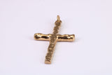 38 mm Long Gold Cross, Made from Solid Yellow Gold, British Hallmarked