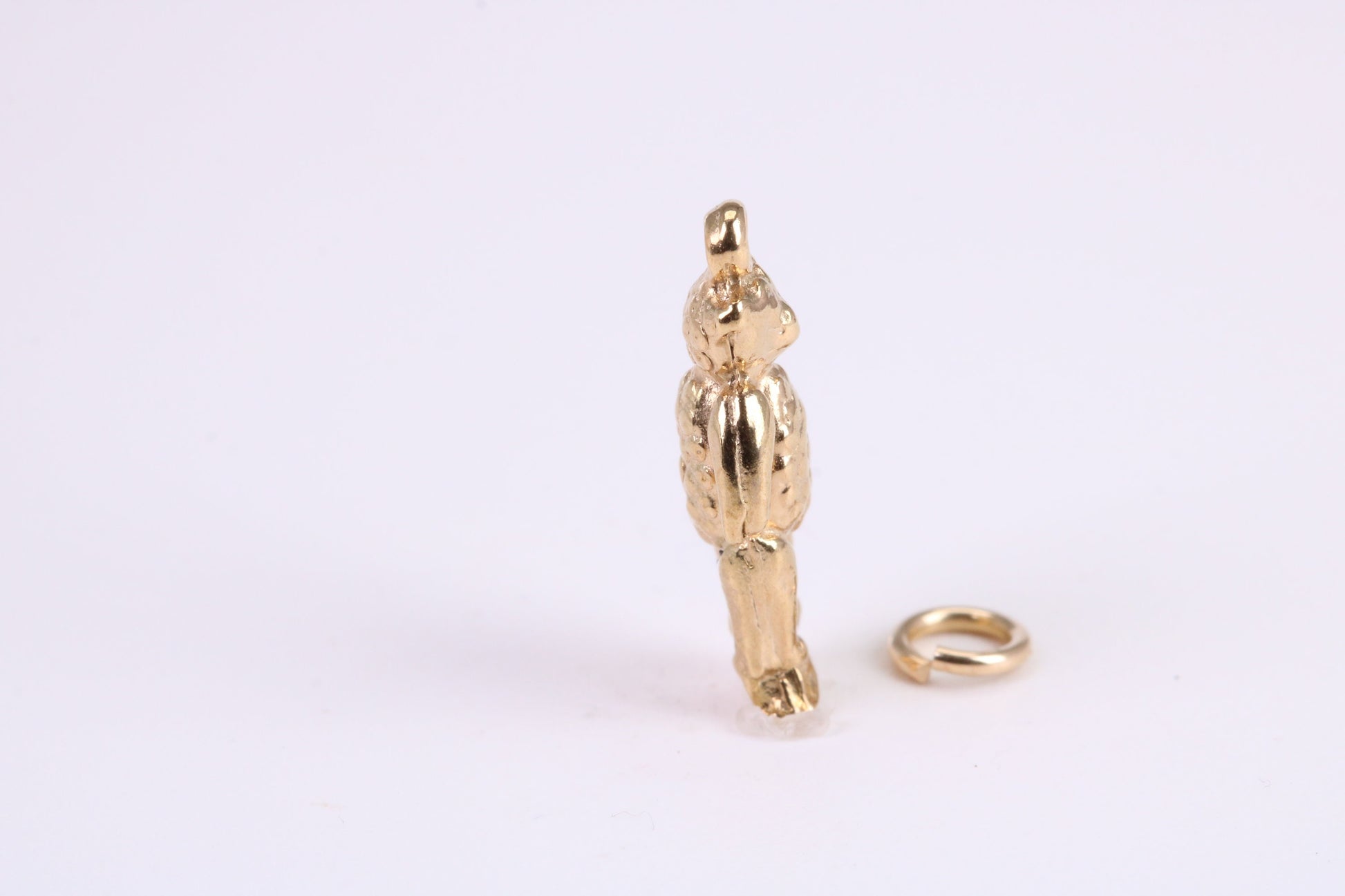 Teddy Bear Charm, Traditional Charm, Made from Solid Yellow Gold, British Hallmarked, Complete with Attachment Link