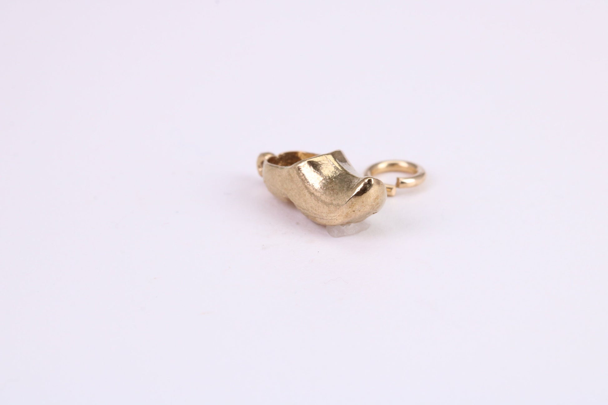 Clog Charm, Traditional Charm, Made from Solid Yellow Gold, British Hallmarked, Complete with Attachment Link