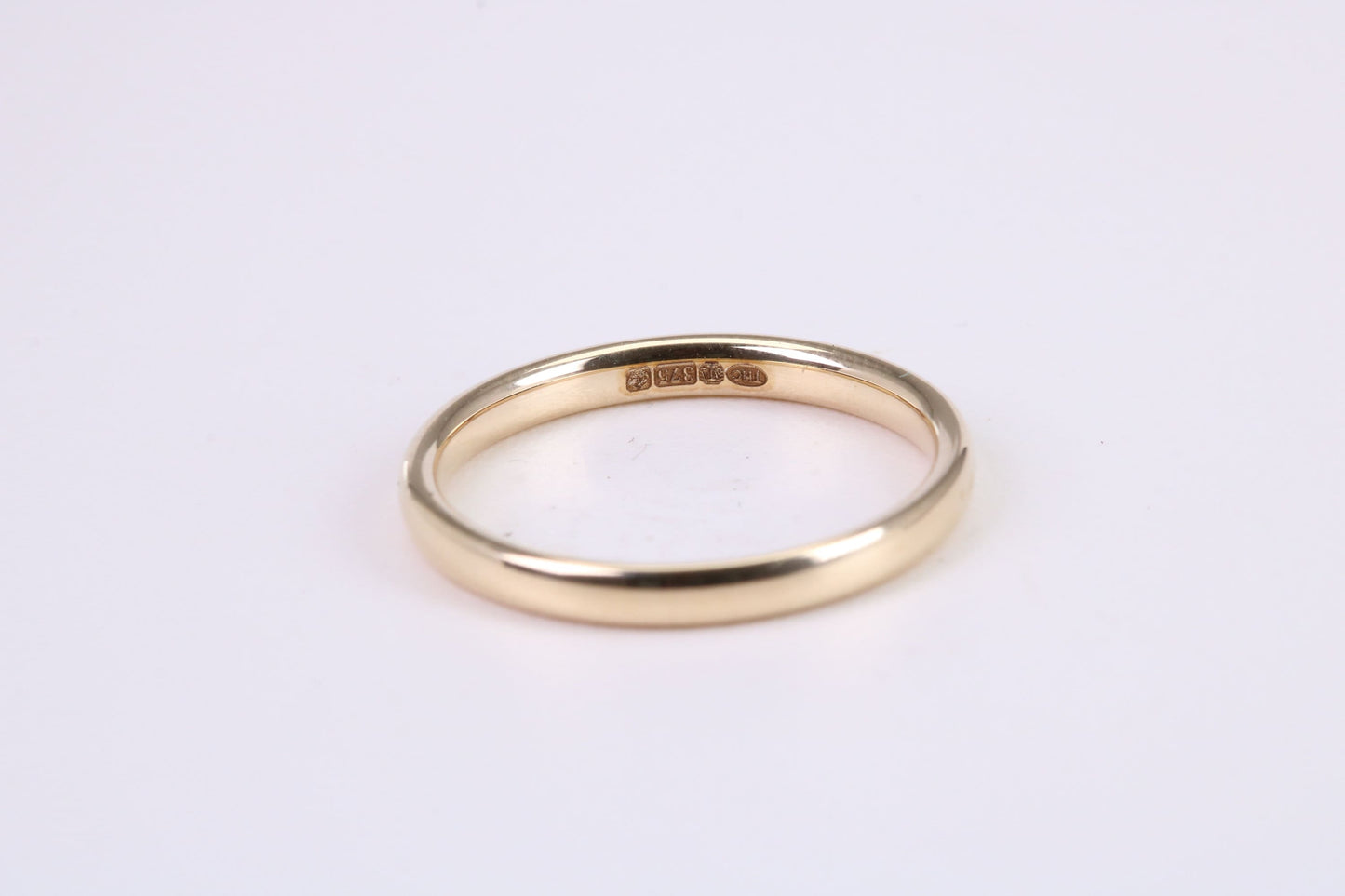 1.70 mm Wide Simple Comfort Court Profile Wedding Band, Made from Solid Yellow Gold, British Hallmarked