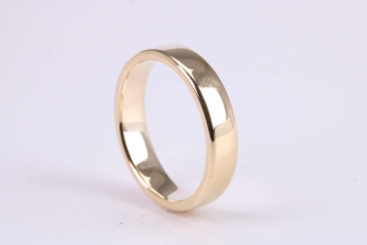 3 mm Wide Simple Comfort Court Profile Wedding Band, Made from Solid Yellow Gold, British Hallmarked