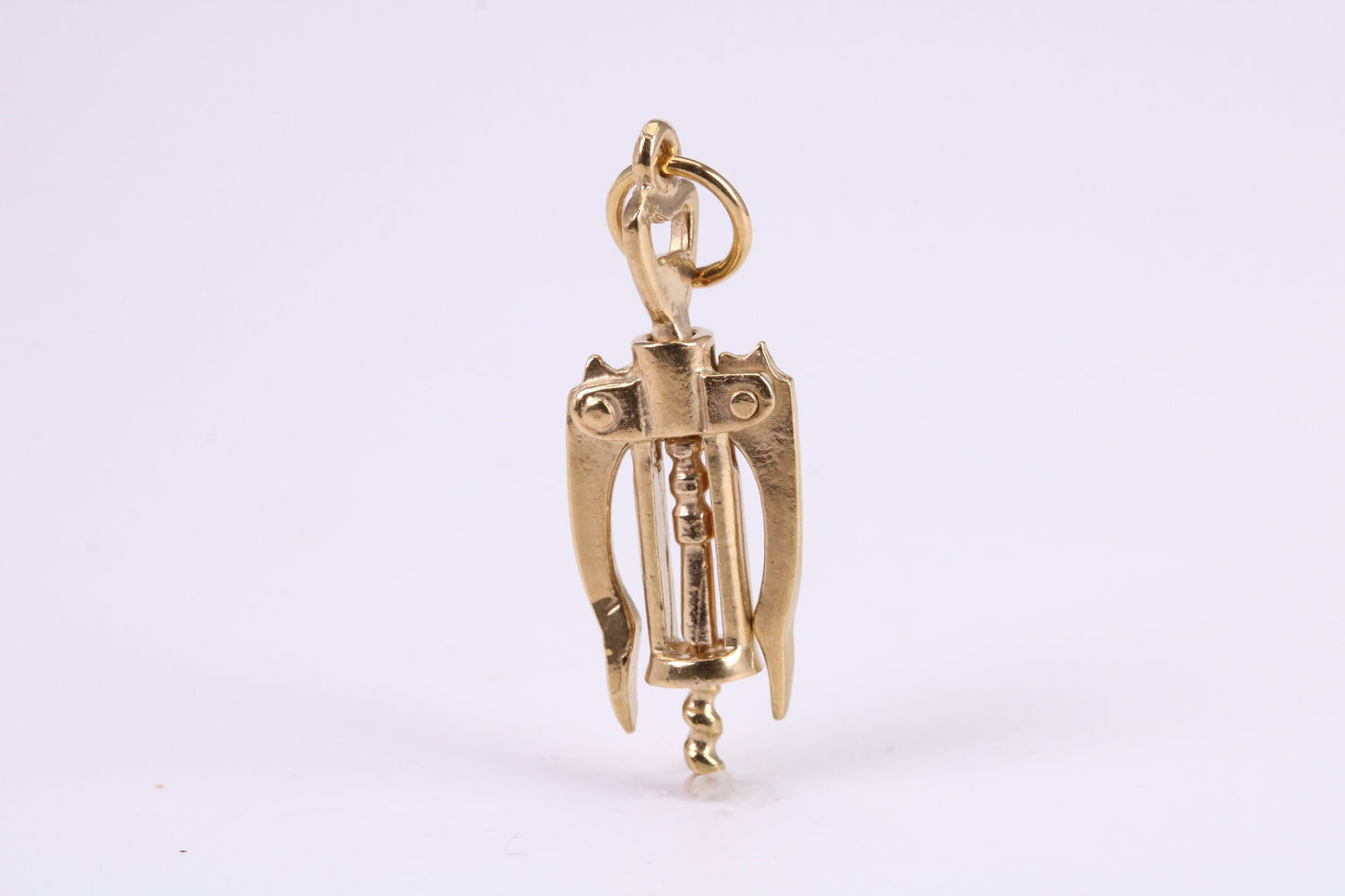 Wine Bottle Opener Charm, Traditional Charm, Made from Solid Yellow Gold, British Hallmarked, Complete with Attachment Link