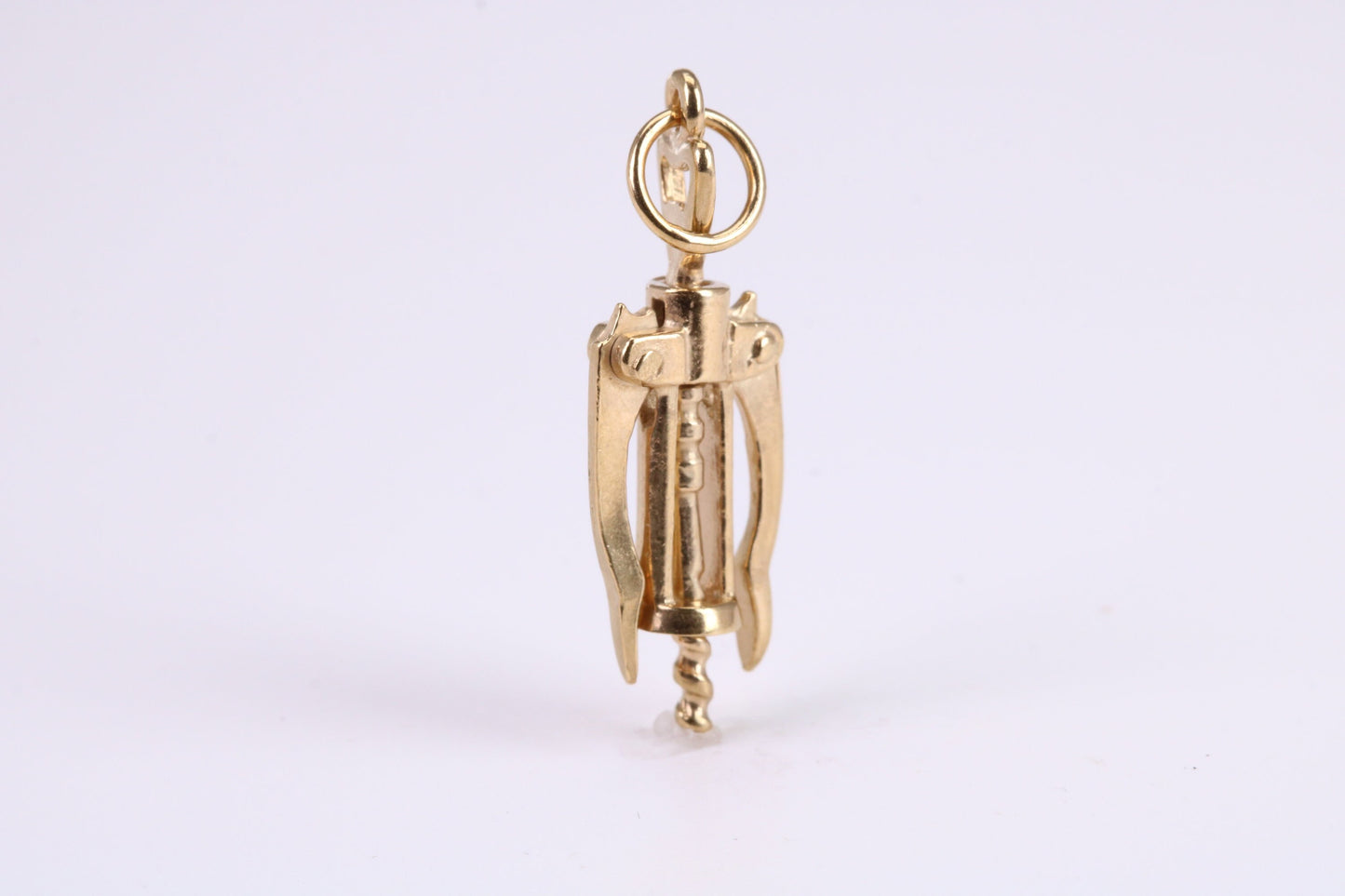 Wine Bottle Opener Charm, Traditional Charm, Made from Solid Yellow Gold, British Hallmarked, Complete with Attachment Link