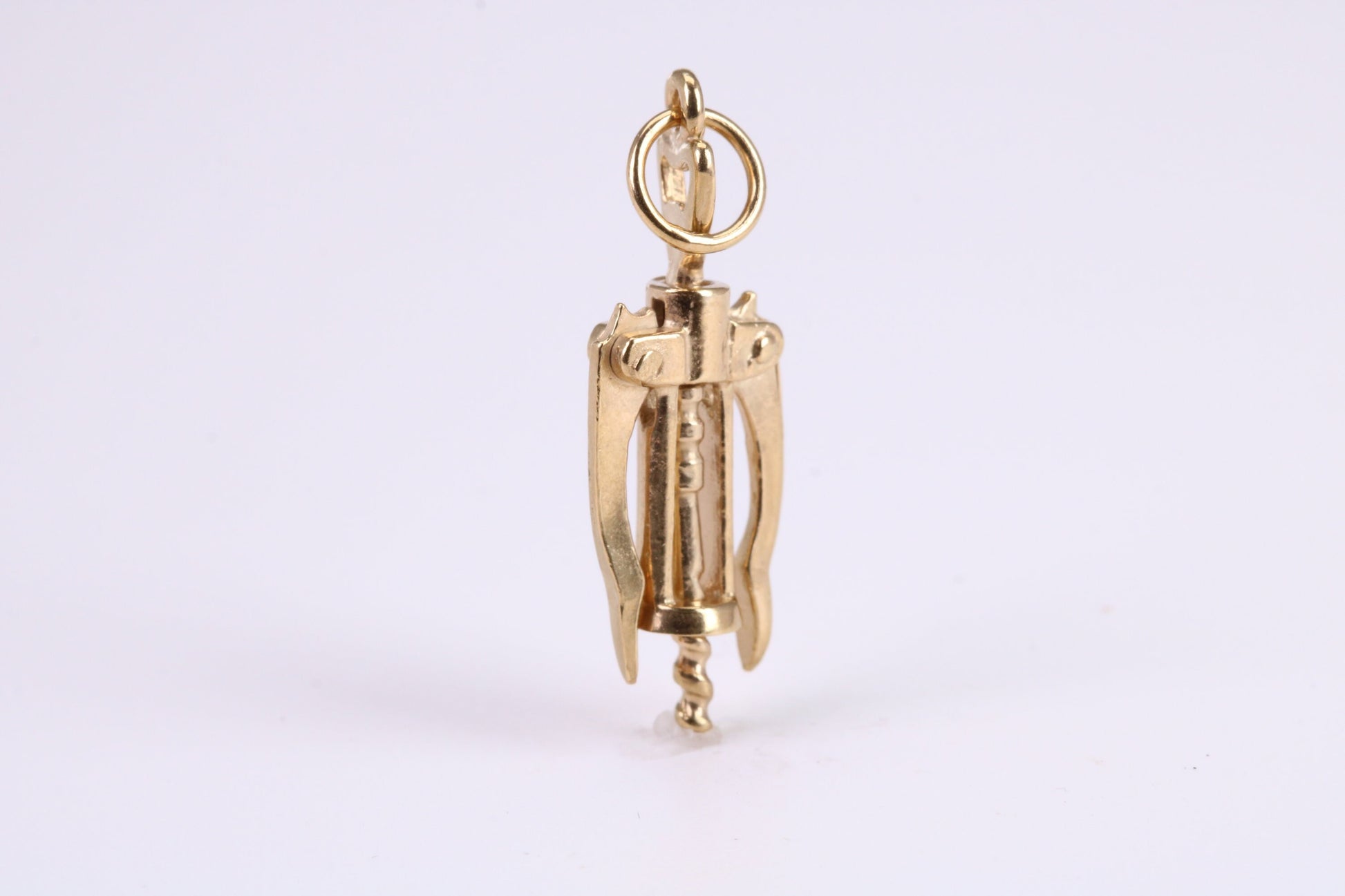 Wine Bottle Opener Charm, Traditional Charm, Made from Solid Yellow Gold, British Hallmarked, Complete with Attachment Link