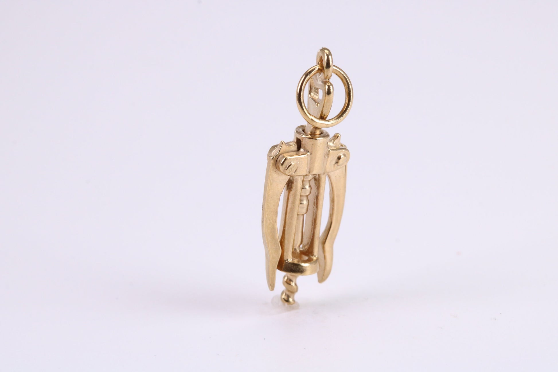 Wine Bottle Opener Charm, Traditional Charm, Made from Solid Yellow Gold, British Hallmarked, Complete with Attachment Link