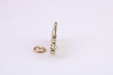 Cruise Ship Charm, Traditional Charm, Made from Solid Yellow Gold, British Hallmarked, Complete with Attachment Link