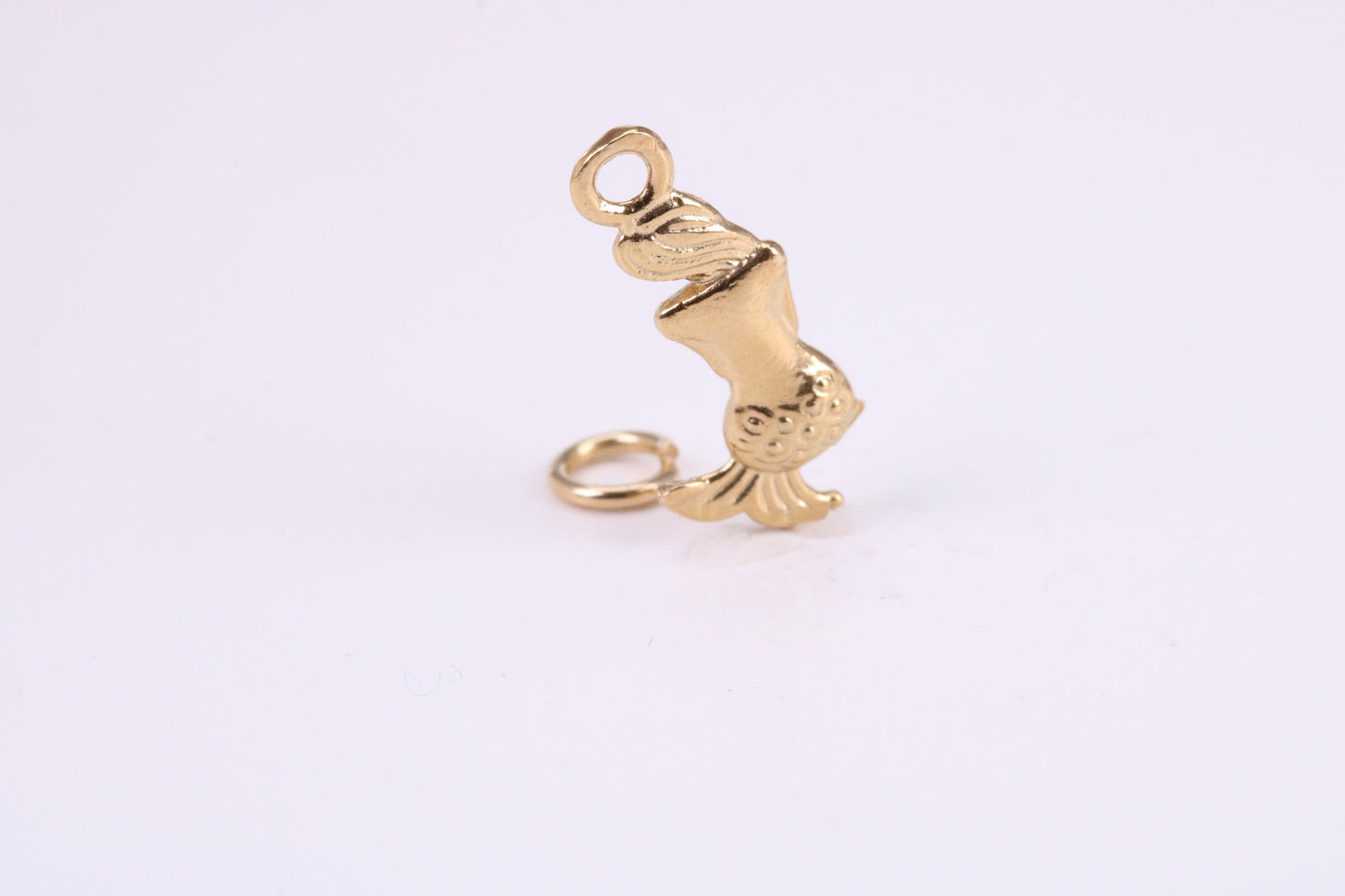 Mermaid Charm, Traditional Charm, Made from Solid Yellow Gold, British Hallmarked, Complete with Attachment Link