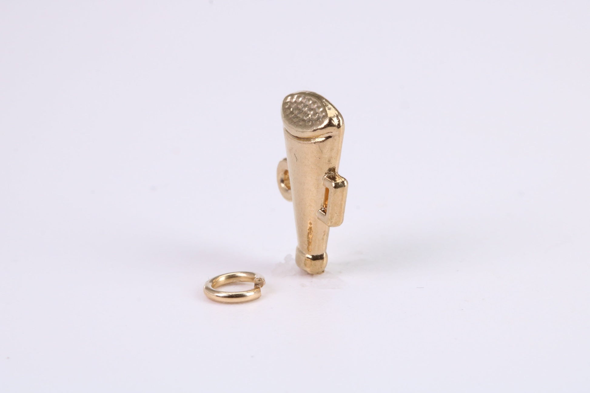 Vintage Megaphone Charm, Traditional Charm, Made from Solid Yellow Gold, British Hallmarked, Complete with Attachment Link