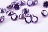 4 mm Round cut AAA Grade Amethyst Cubic Zirconia, Top Colour and Luster, Calibrated Sizing, Multi Pack Buying Options