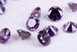 9 mm Round cut AAA Grade Amethyst Cubic Zirconia, Top Colour and Luster, Calibrated Sizing, Multi Pack Buying Options