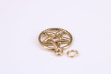 18ct Gold Pentagram Pendant, Made from Solid Cast Yellow Gold with British Hallmark