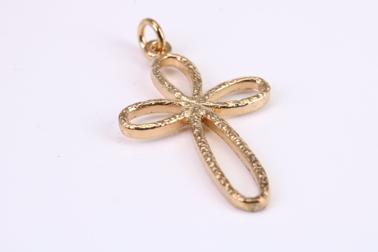 33 mm Long Cross Together with 18 Inch Long Chain, Made from Solid Yellow Gold, British Hallmarked