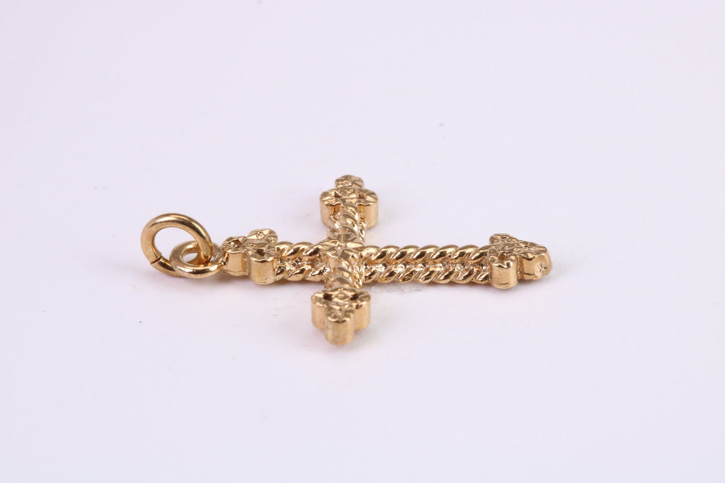 26 mm Long Chunky Cross Necklace Together with 18 Inch Long Chain, Made from Solid Yellow Gold, British Hallmarked