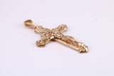 Chunky 45 mm Long Gold Crucifix, Made from Solid Yellow Gold, British Hallmarked