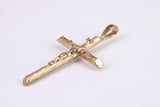 45 mm Long Gold Crucifix, Made from Solid Yellow Gold, British Hallmarked