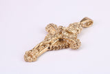 Chunky 42 mm Long Gold Crucifix, Made from Solid Yellow Gold, British Hallmarked