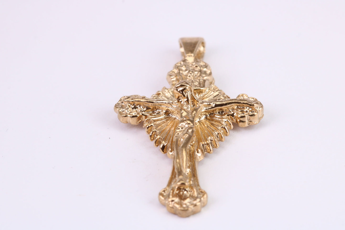 Chunky 42 mm Long Gold Crucifix, Made from Solid Yellow Gold, British Hallmarked