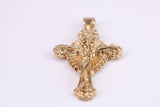 Chunky 42 mm Long Gold Crucifix, Made from Solid Yellow Gold, British Hallmarked