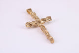45 mm Long Gold Cross, Made from Solid Yellow Gold, British Hallmarked