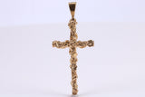 45 mm Long Gold Cross, Made from Solid Yellow Gold, British Hallmarked