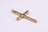 38 mm Long Gold Cross, Made from Solid Yellow Gold, British Hallmarked