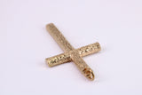 39 mm Long Gold Cross, Made from Solid Yellow Gold, British Hallmarked