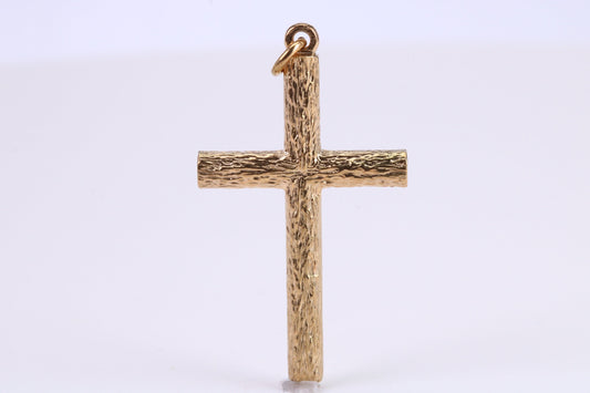 39 mm Long Gold Cross, Made from Solid Yellow Gold, British Hallmarked