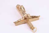 Large and Chunky 54 mm Long Gold Crucifix, Made from Solid Yellow Gold, British Hallmarked