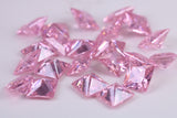 Square cut AAA Grade Pink Cubic Zirconia, Top Colour and Luster, Choice of Sizes, Calibrated Sizing, Multi Packs
