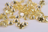 Round cut AAA Grade Yellow Cubic Zirconia, Top Colour and Luster, Choice of Sizes, Calibrated Sizing, Multi Packs