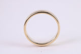 4 mm Wide Simple Comfort Court Profile Wedding Band, Made from Solid Yellow Gold, British Hallmarked