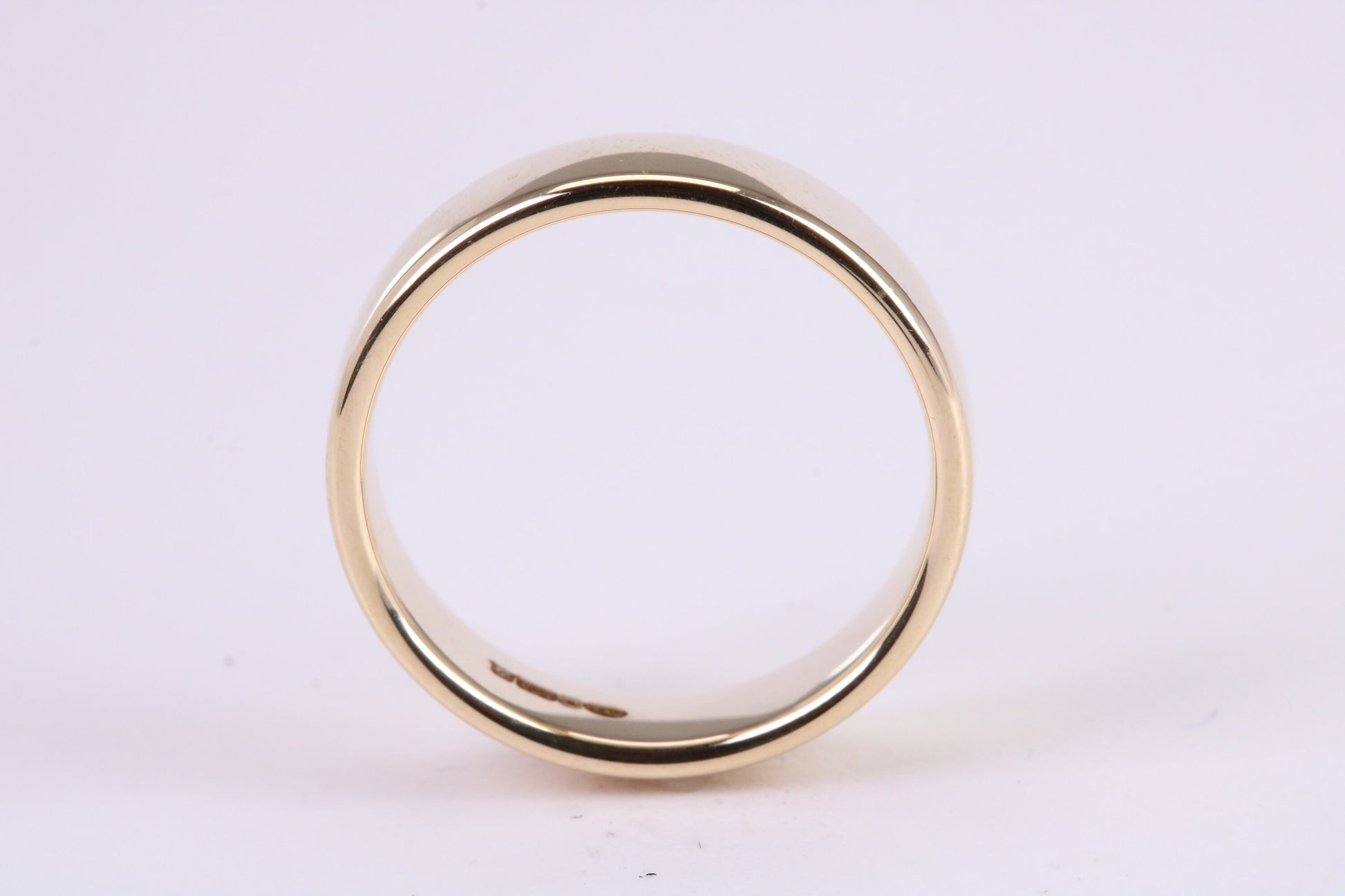 5 mm Wide Simple Comfort Court Profile Wedding Band, Made from Solid Yellow Gold, British Hallmarked