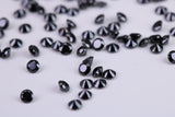 Round cut AAA Grade Jet Black Cubic Zirconia, Top Colour and Luster, Choice of Sizes, Calibrated Sizing, Multi Packs