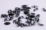 Marquise cut AAA Grade Jet Black Cubic Zirconia, Top Colour and Luster, Choice of Sizes, Calibrated Sizing, Multi Pack of 10