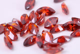 Marquise cut AAA Grade Garnet Cubic Zirconia, Top Colour and Luster, Choice of Sizes, Calibrated Sizing, Multi Pack of 10