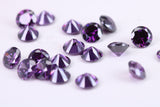 6 mm Round cut AAA Grade Amethyst Cubic Zirconia, Top Colour and Luster, Calibrated Sizing, Multi Pack Buying Options