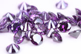 7 mm Round cut AAA Grade Amethyst Cubic Zirconia, Top Colour and Luster, Calibrated Sizing, Multi Pack Buying Options
