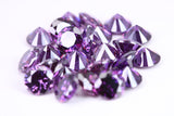 10 mm Round cut AAA Grade Amethyst Cubic Zirconia, Top Colour and Luster, Calibrated Sizing, Multi Pack Buying Options