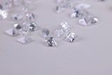 Diamond cut AAA Grade Diamond White Cubic Zirconia, Top Colour and Luster, Choice of Sizes, Calibrated Sizing, Multi Pack of 10