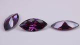 Marquise cut AAA Grade Amethyst Cubic Zirconia, Top Colour and Luster, Choice of Sizes, Calibrated Sizing, Multi Pack of 10