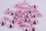Round cut AAA Grade Pink Cubic Zirconia, Top Colour and Luster, Choice of Sizes, Calibrated Sizing, Multi Packs