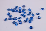 Round cut AAA Grade Sapphire Blue Cubic Zirconia, Top Colour and Luster, Choice of Sizes, Calibrated Sizing, Multi Packs