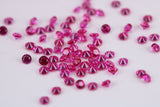 Round cut AAA Grade Ruby Red Cubic Zirconia, Top Colour and Luster, Choice of Sizes, Calibrated Sizing, Multi Packs