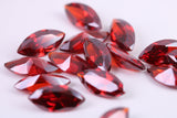 Marquise cut AAA Grade Garnet Cubic Zirconia, Top Colour and Luster, Choice of Sizes, Calibrated Sizing, Multi Pack of 10